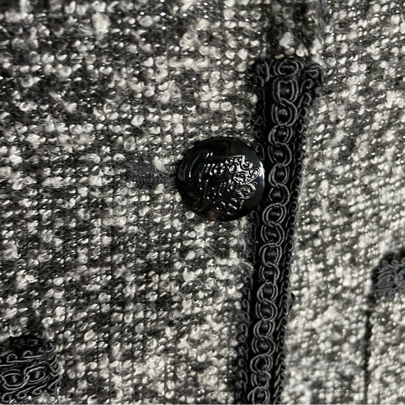 GUESS Los Angeles Black & Gray Boucle Tweed Blazer - Picture 9 of 11